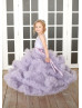 Lavender Lace Tulle Cloud Flower Girl Dress